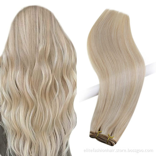 Sillky straight 100g 12-30 inch 1pc Human Weft Remy Hair Extensions Double Wefts Human Hair Bundles Sew in Weft Hair Extensions